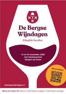 Flyer voorkant van de Bergse Wijndagen